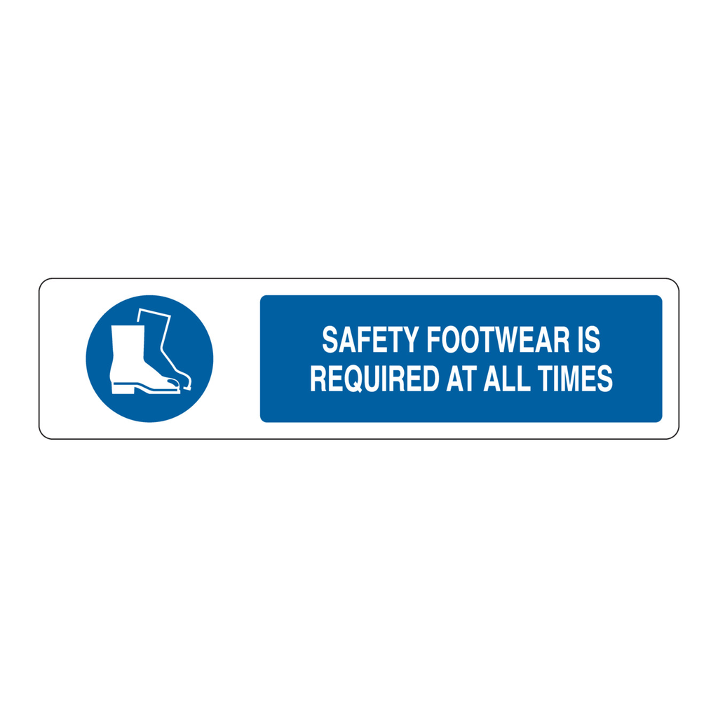 Brady Safety Footwear Is Required At All Times Slider Sign