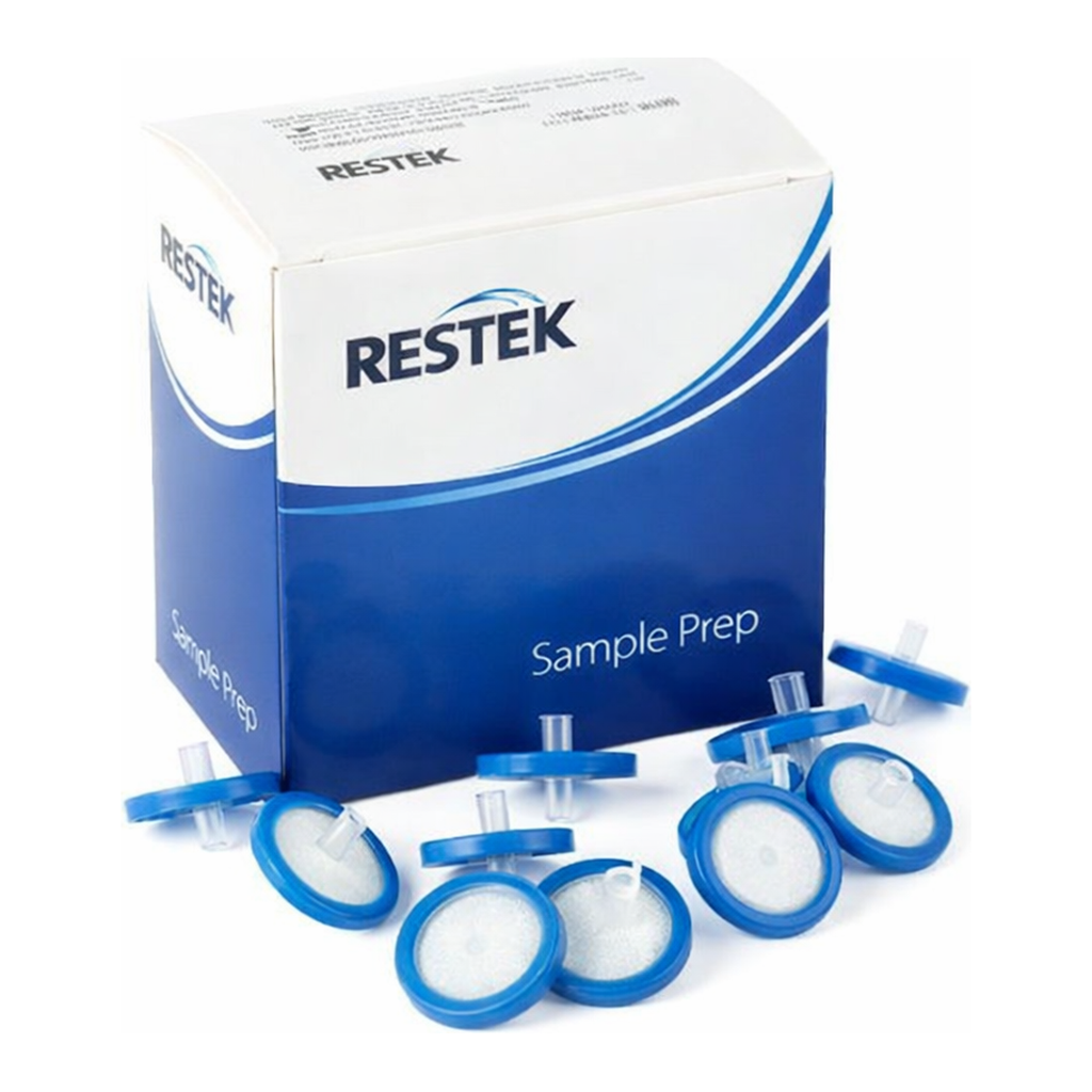 Restek Syringe Filter, 30mm, 0.45um PVDF Blue Luer Lock 100-pk