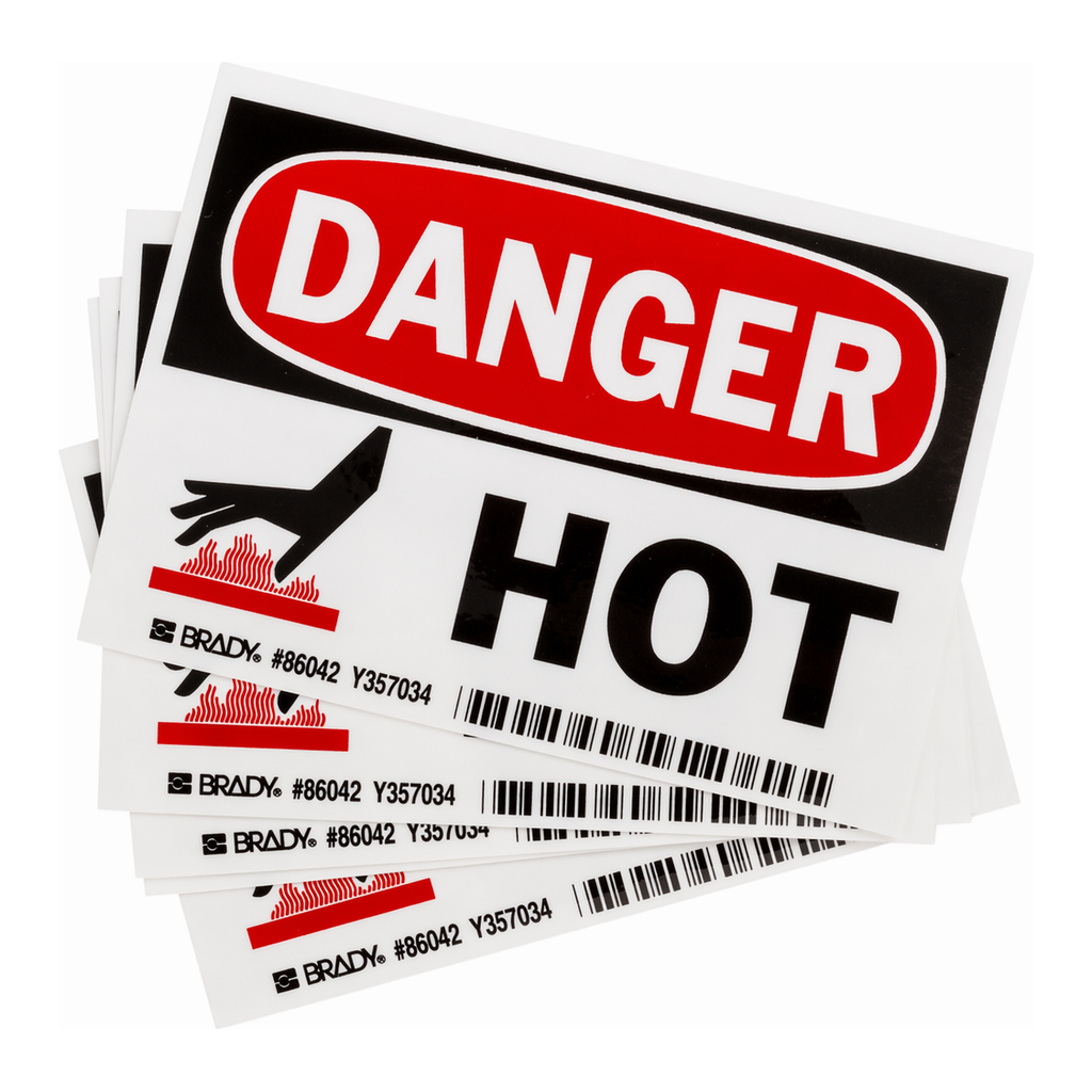 Brady DANGER Hot Labels