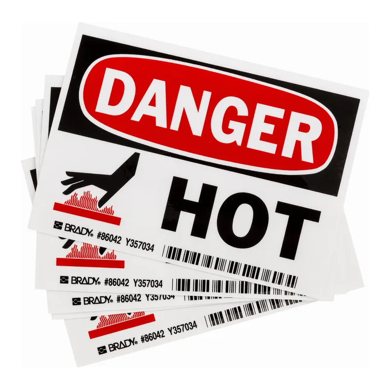 Brady DANGER Hot Labels