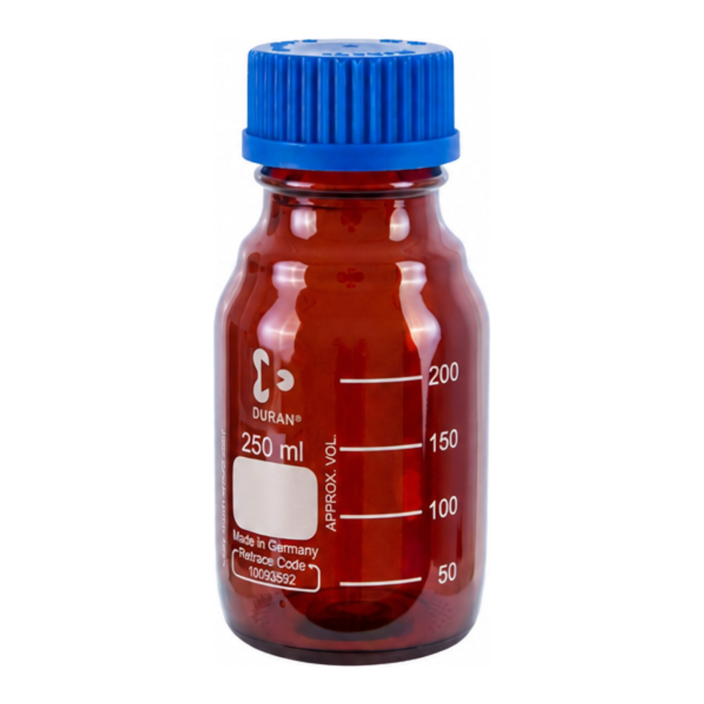 DURAN lab bottle, GL45, 250 ml, brown