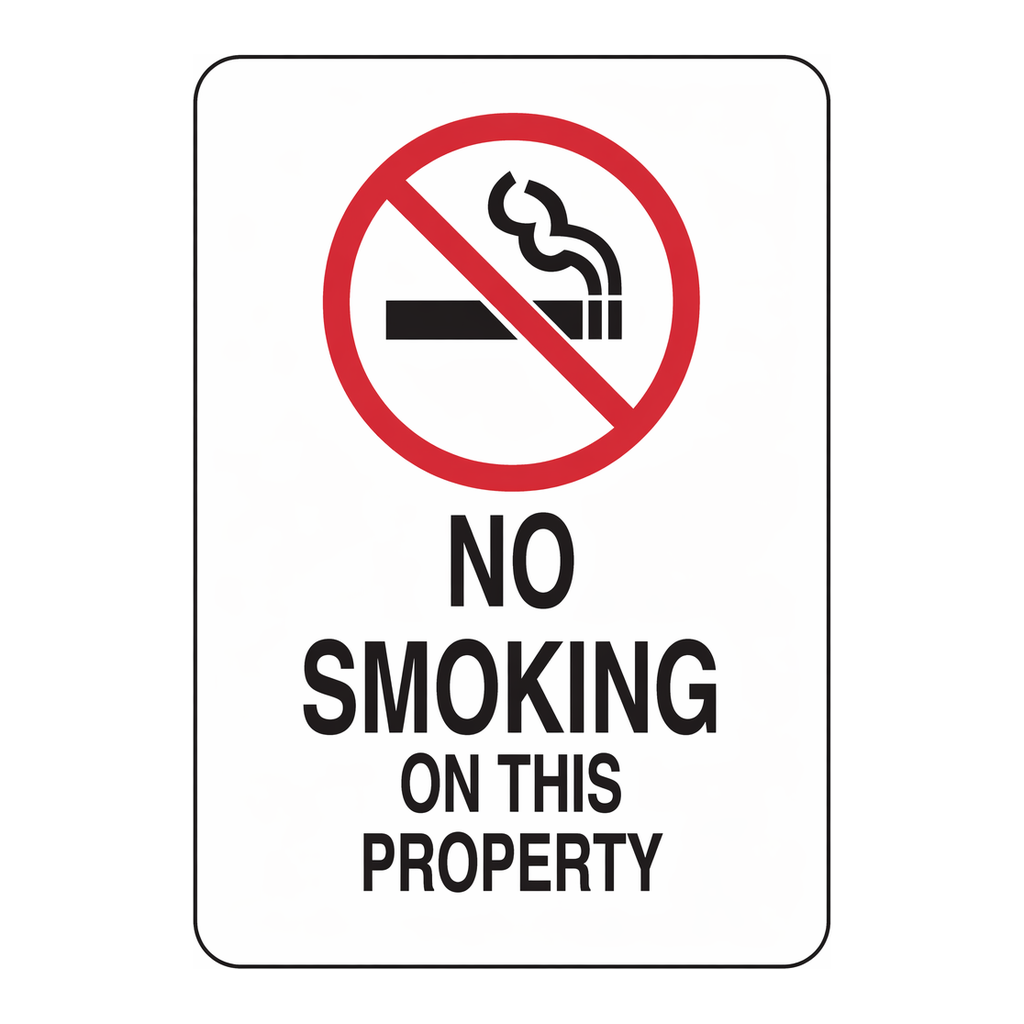 Brady No Smoking On This Property Sign