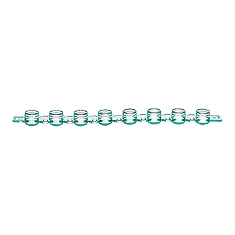Greiner Bio One SAPPHIRE 8-CAP STRIP, PP, GREEN, DOMED,FOR 6732XX, 125 PCS./BAG