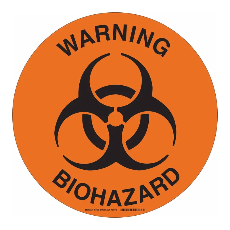 Brady WARNING BIOHAZARD Anti-Slip Floor Sign
