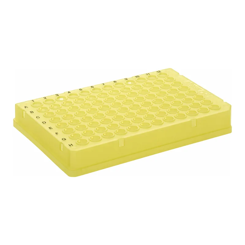 Thermo Fisher Scientific PCR Plate, 96-well, low profile, skirted, black lettering, yellow