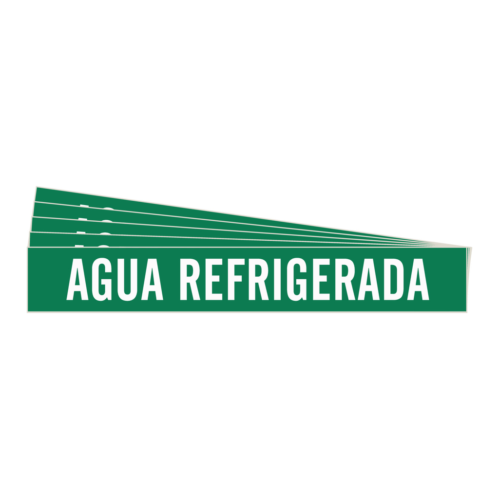 Brady Self-Adhesive Pipe Marker: AGUA REFRIGERADA
