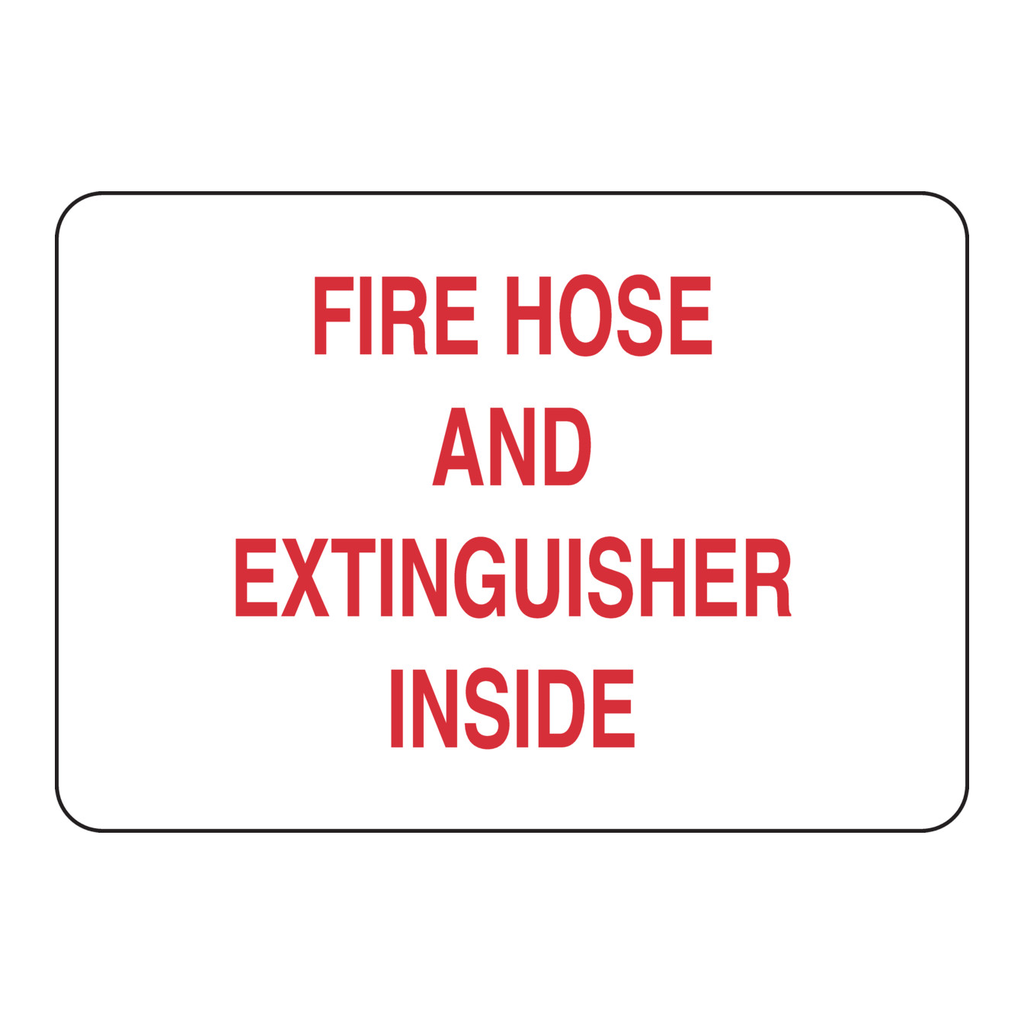 Brady Fire Hose And Extinguisher Inside Sign