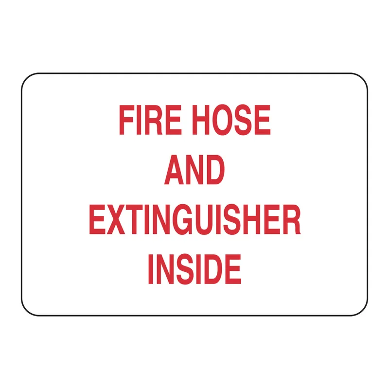 Brady Fire Hose And Extinguisher Inside Sign