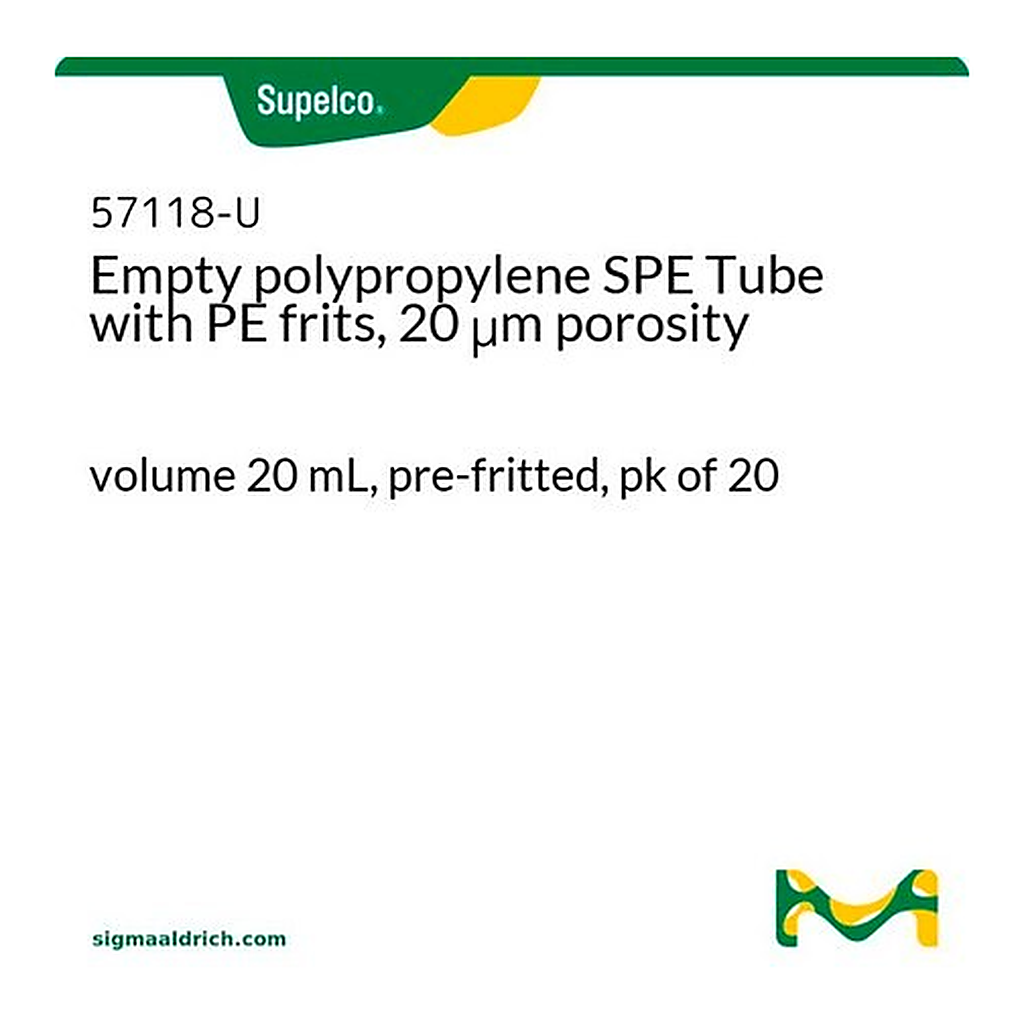 Merck PK20 EMPTY FRITTED 20ML SPE TUBES