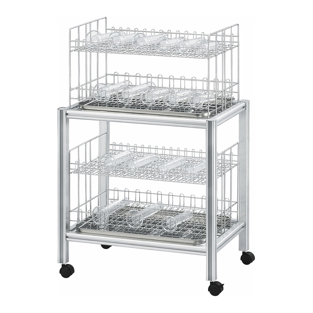 AS ONE Measuring Cylinder Rack Cart, 메스실린더 랙 카트