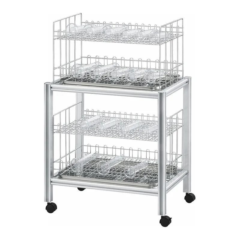 AS ONE Measuring Cylinder Rack Cart, 메스실린더 랙 카트