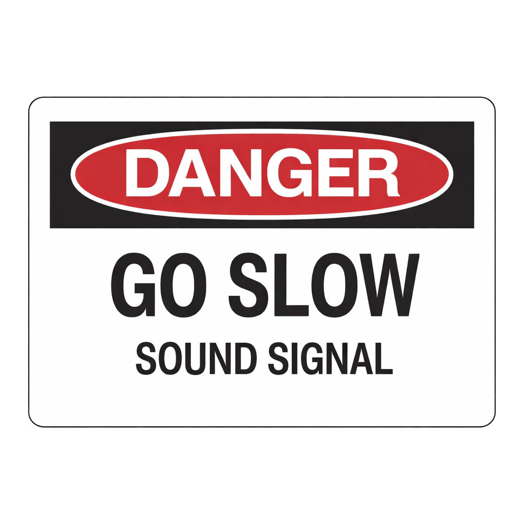 Brady DANGER Go Slow Sound Al Sign