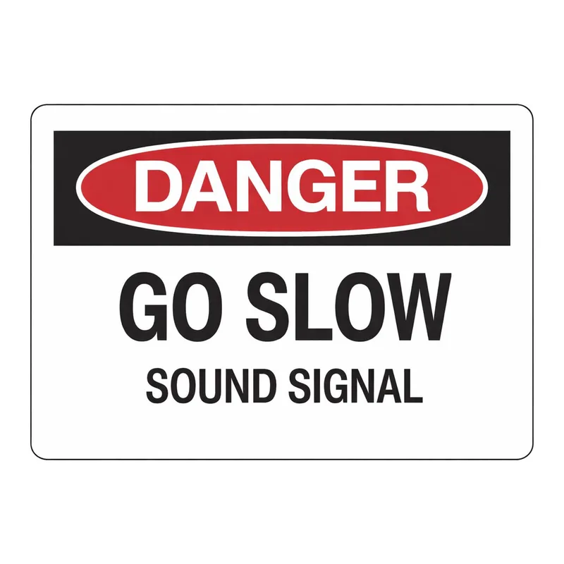 Brady DANGER Go Slow Sound Al Sign