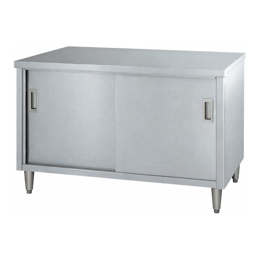 AS ONE Stainless Cabinet Work Bench (Sliding Door), 스테인리스 작업대(한면 문)