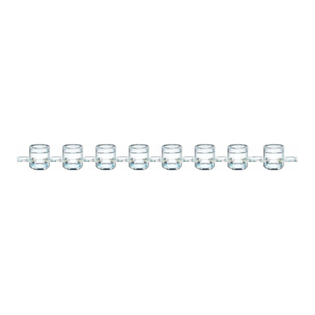 Greiner Bio One SAPPHIRE 8-CAP STRIP, PP, BLUE, DOMED,FOR 6732XX, 125 PCS./BAG