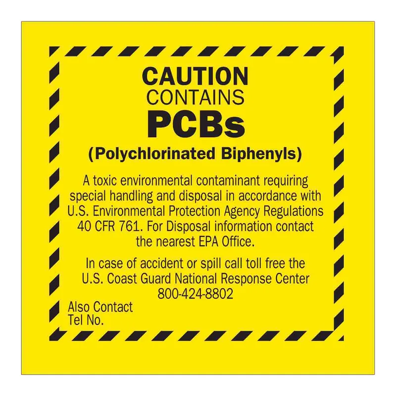 Brady CAUTION CONTAINS PCBS Label