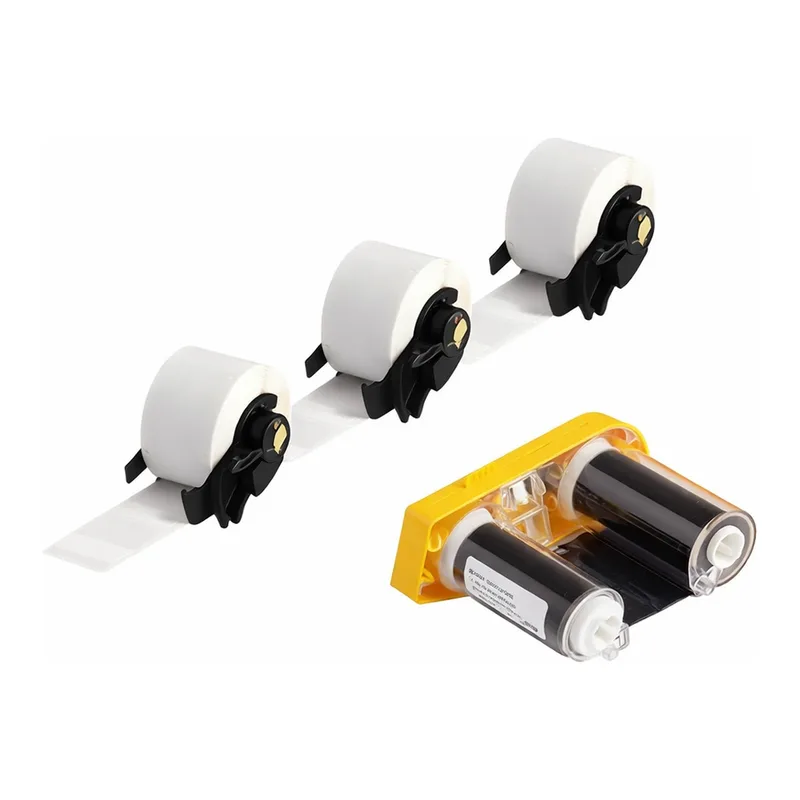 Brady Self-Laminating Vinyl Wrap Around Wire and Cable Labels and Ribbon Kit for M6 Printers