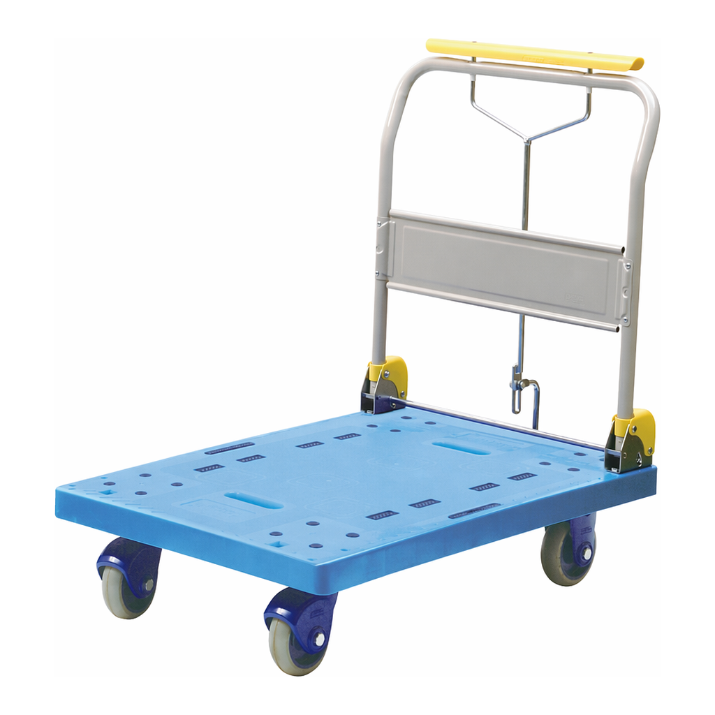 AS ONE Slient Plastic Platform Truck with Hand Brake, 정음 대차( 핸드 브레이크형)