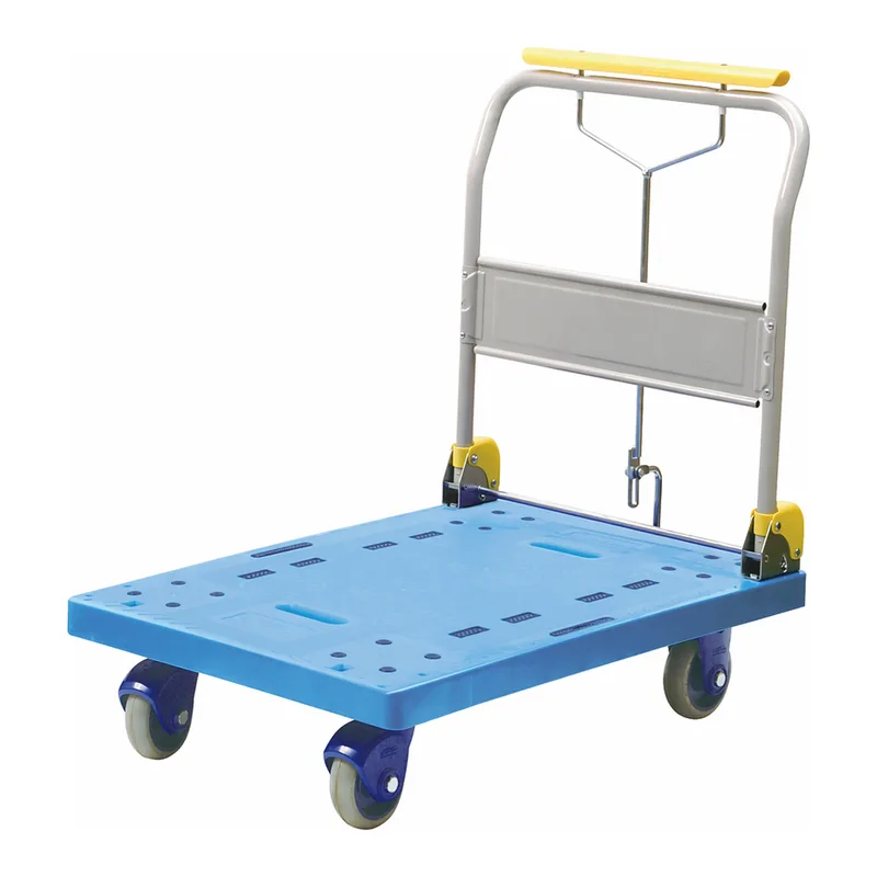 AS ONE Slient Plastic Platform Truck with Hand Brake, 정음 대차( 핸드 브레이크형)