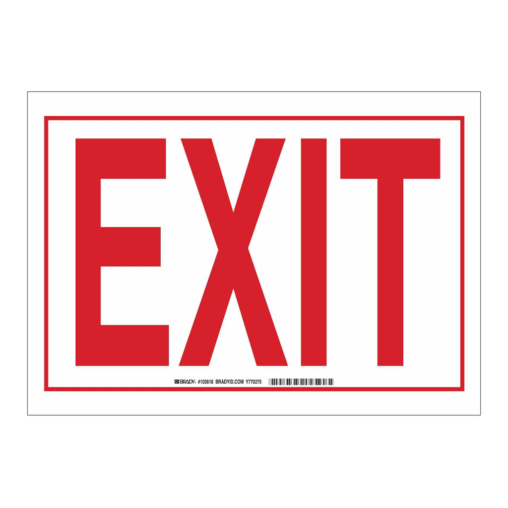 Brady Exit Sign