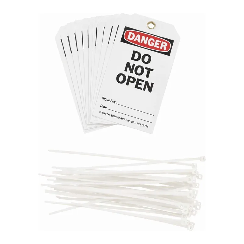 Brady Tags: DANGER: DO NOT OPEN SIGNED BY: DATE: