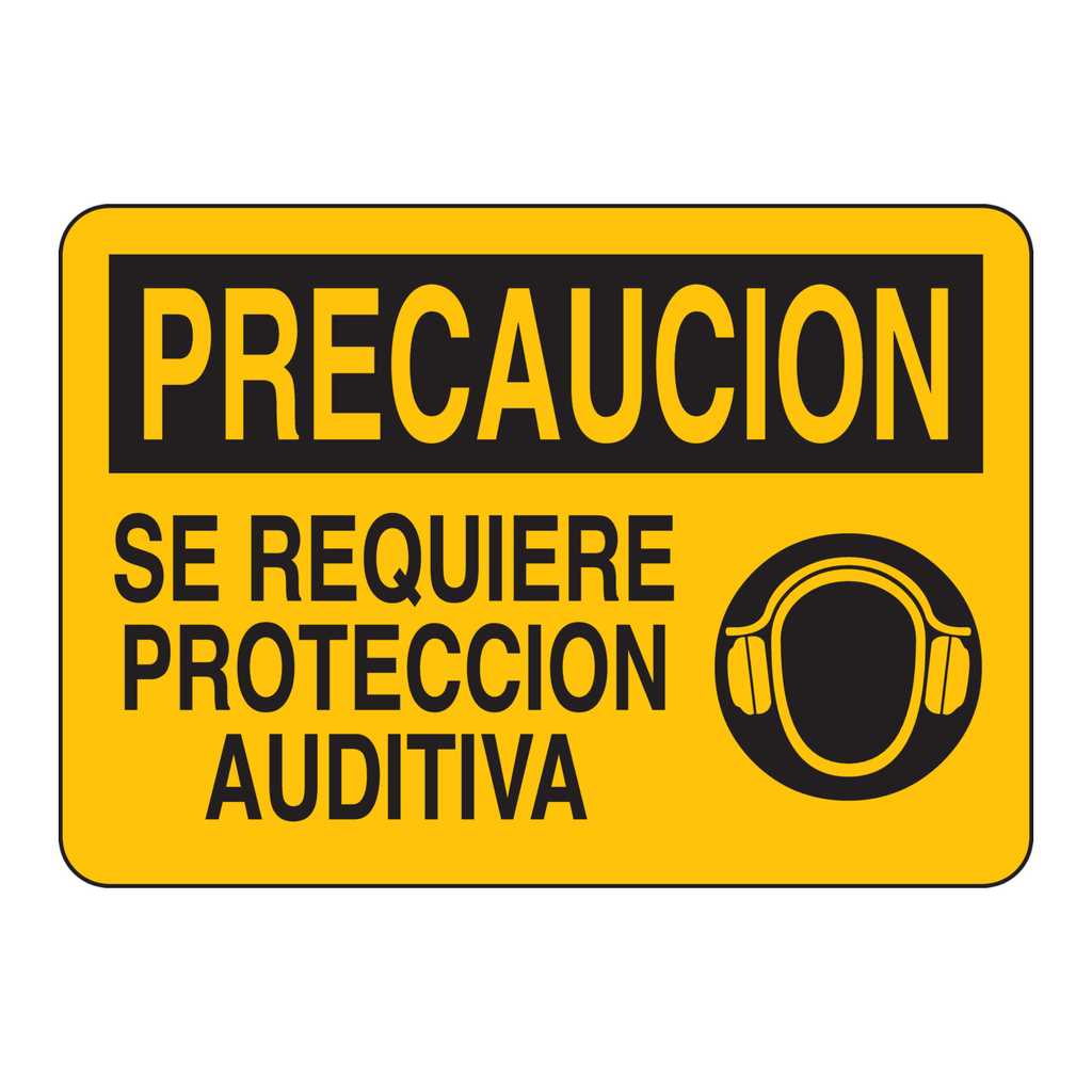 Brady PRECAUCION Se Requiere Proteccion Auditiva Sign