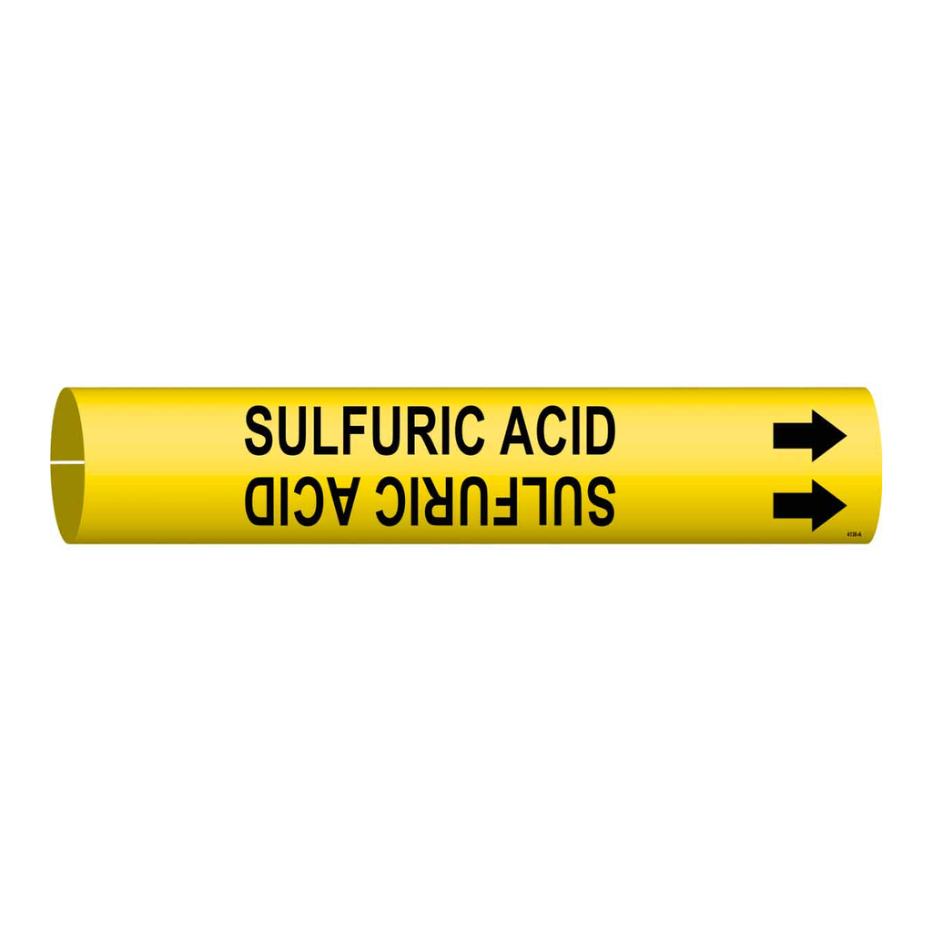 Brady SULFURIC ACID Snap-On Pipe Marker