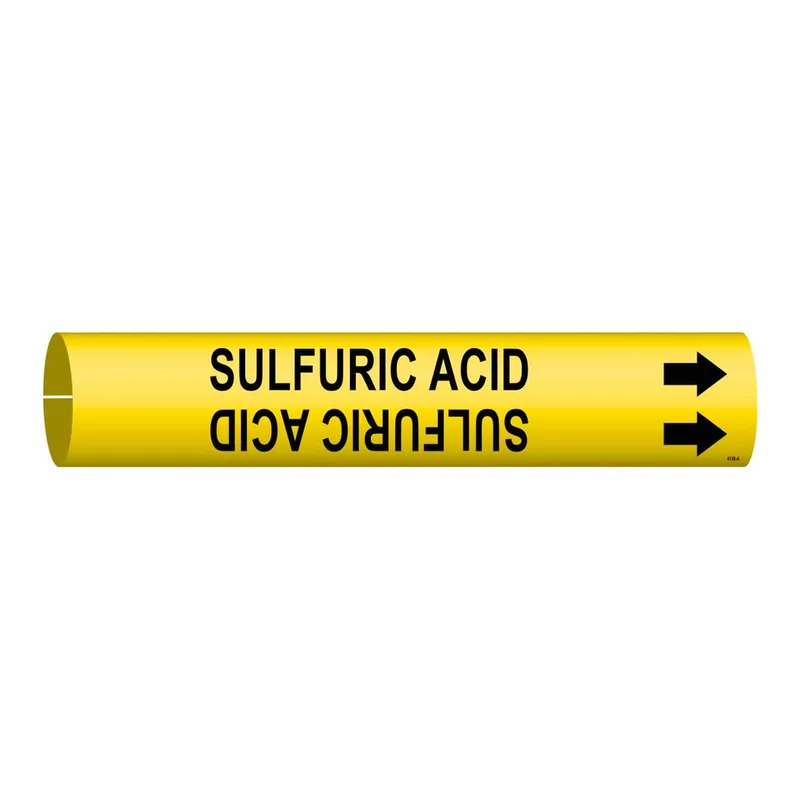 Brady SULFURIC ACID Snap-On Pipe Marker