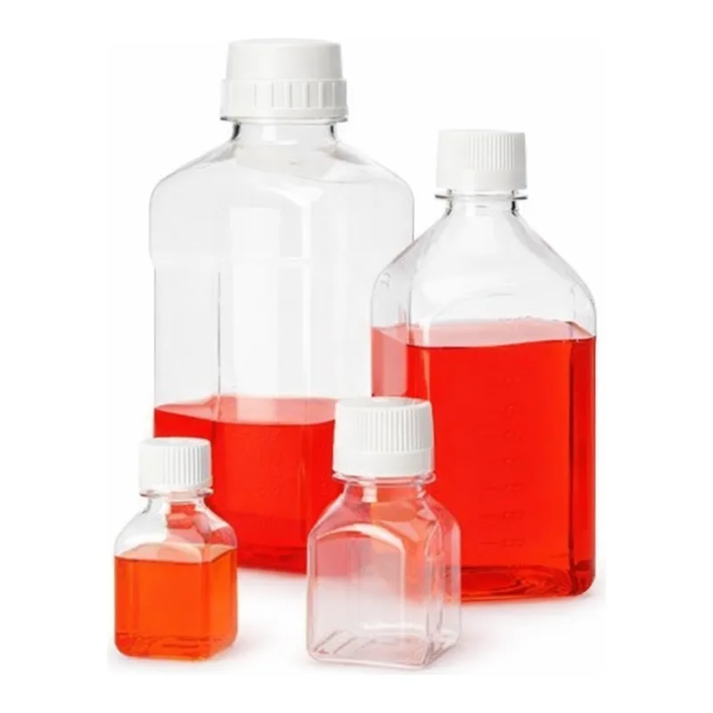 Nalgene Square PETG Media Bottles with Closure