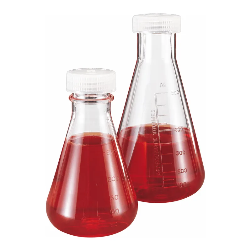 Nalgene Polycarbonate Erlenmeyer Flasks with Closure