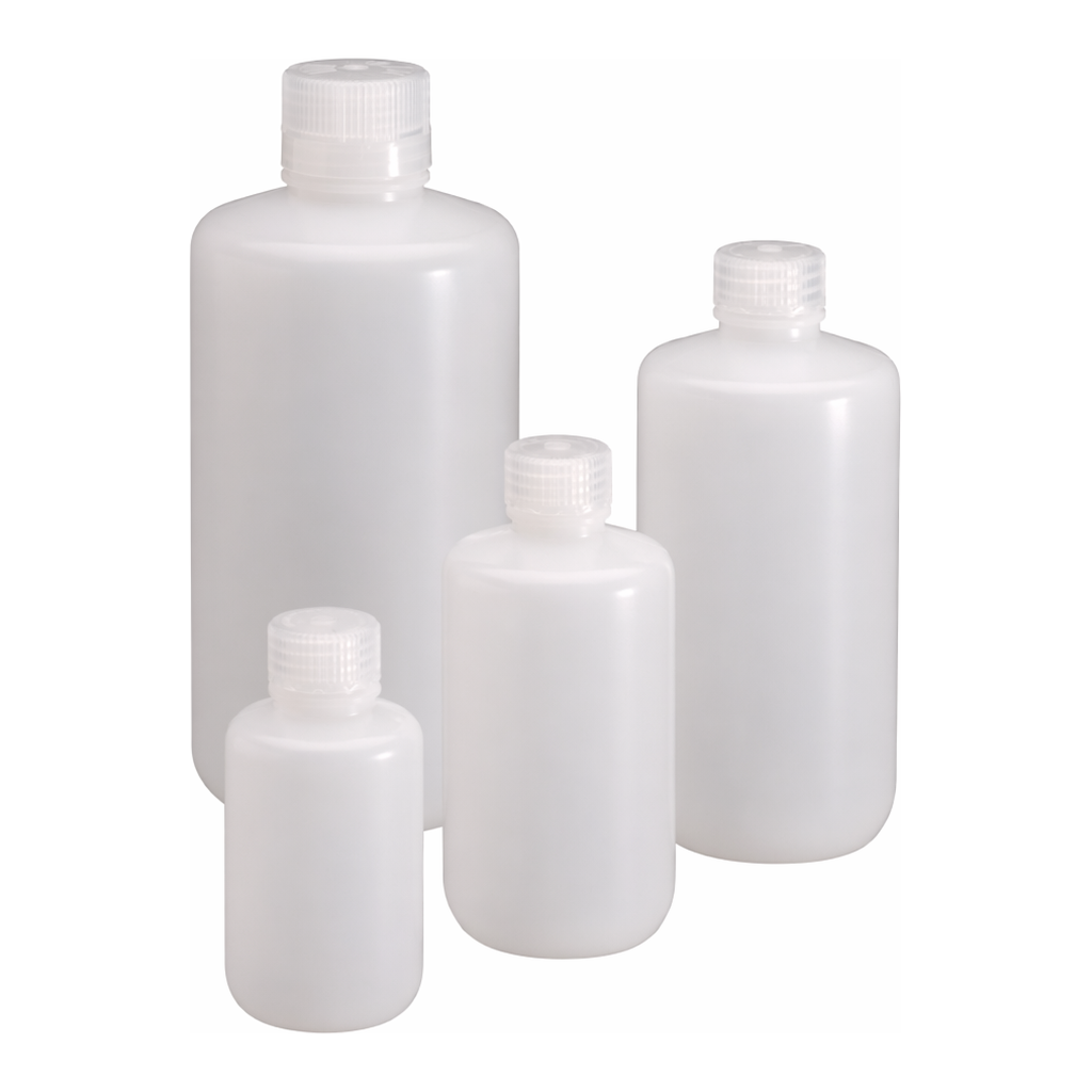Nalgene Certified Low Particulate Narrow-Mouth HDPE Bottles with Closure: Lab Pack