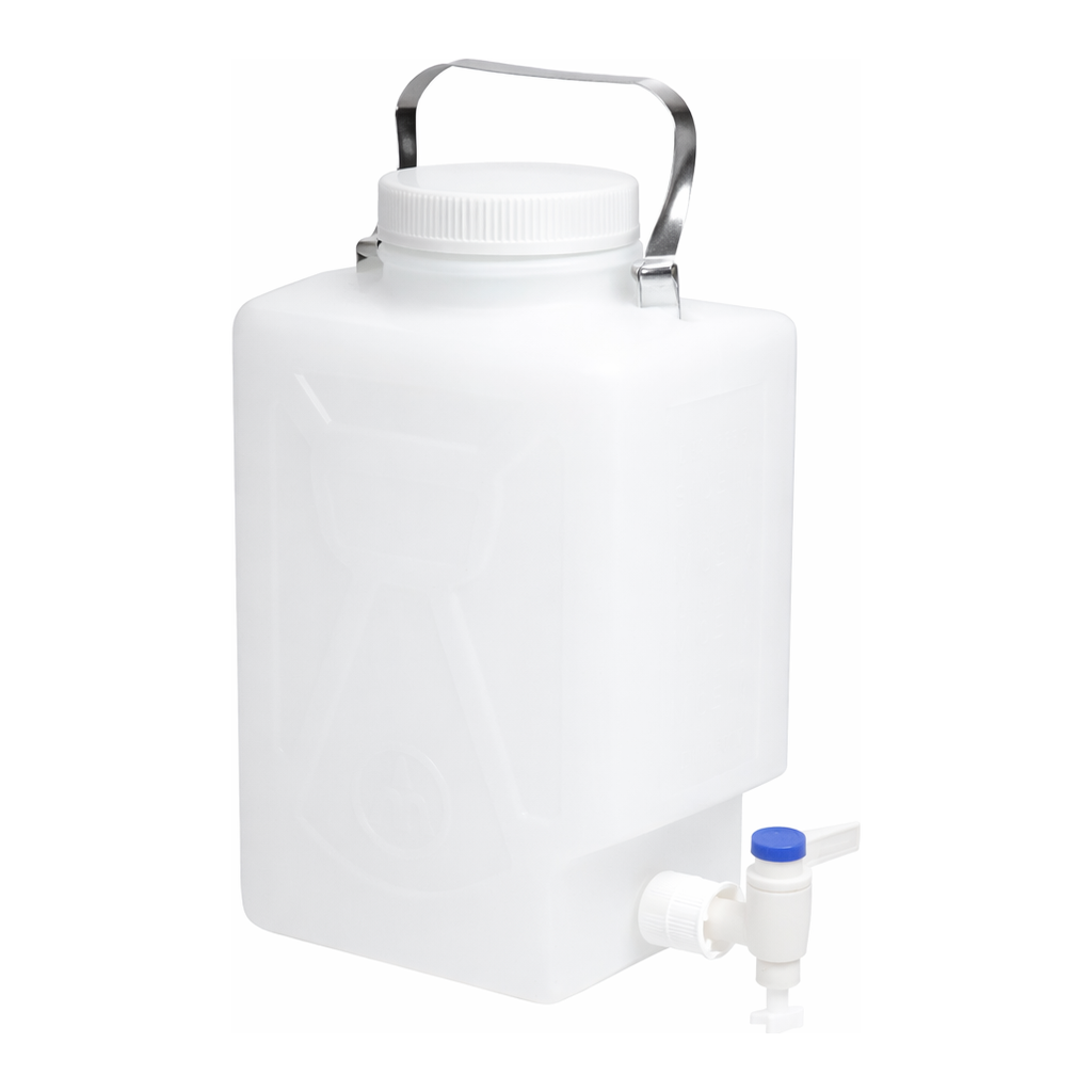 Nalgene Rectangular Fluorinated HDPE Carboy with Spigot
