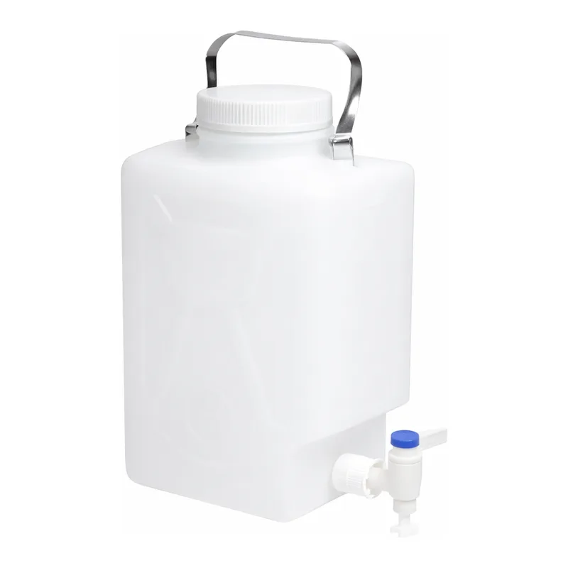 Nalgene Rectangular Fluorinated HDPE Carboy with Spigot