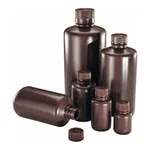 Nalgene Narrow-Mouth Amber HDPE Lab Quality Bottle