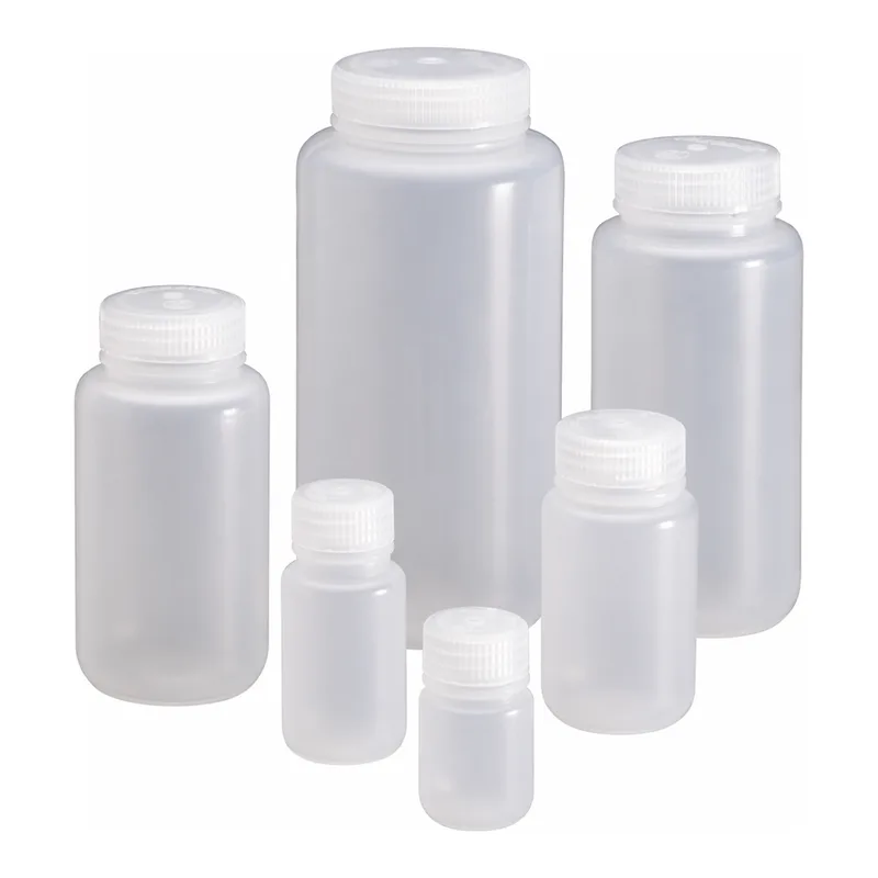 Nalgene Wide-Mouth PPCO Bottle with Closure: 대량 패키지, 고압살균 가능