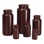 Nalgene Wide-Mouth Opaque Amber HDPE Bottles with Closure: Bulk Pack