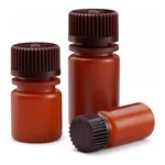 Nalgene Translucent Amber HDPE Diagnostic Bottles with Closure: Bulk Pack