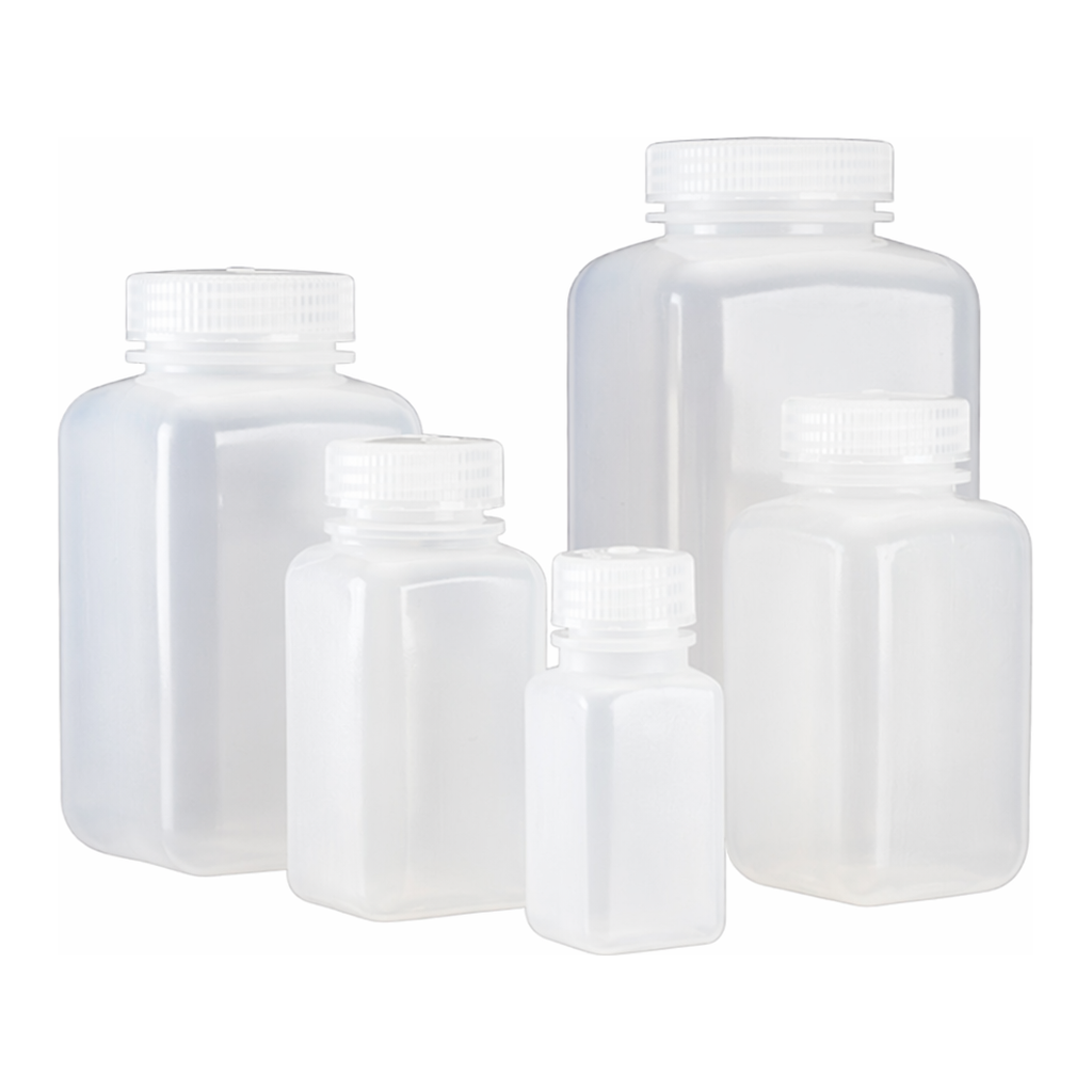 Nalgene Square Wide-Mouth PPCO Bottles with Closure