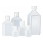 Nalgene Square Natural PPCO Graduated Bottles with Closure: Bulk Pack