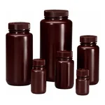 Nalgene Wide-Mouth Amber HDPE Economy Bottle with Closure