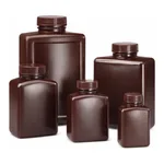 Nalgene Rectangular Amber HDPE Bottle