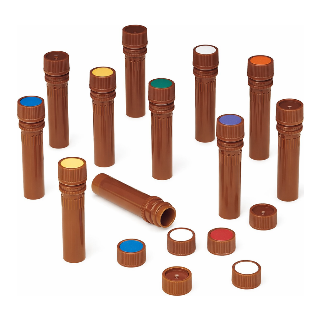 Nalgene PPCO Amber Micro Packaging Vials: Sterile, Bulk Pack