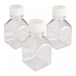 Nalgene Square PETG Media Bottle with Septum Closure: 멸균된 압착 포장 트레이