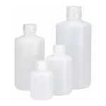 Nalgene Fluorinated Narrow-Mouth HDPE Bottles with Closure
