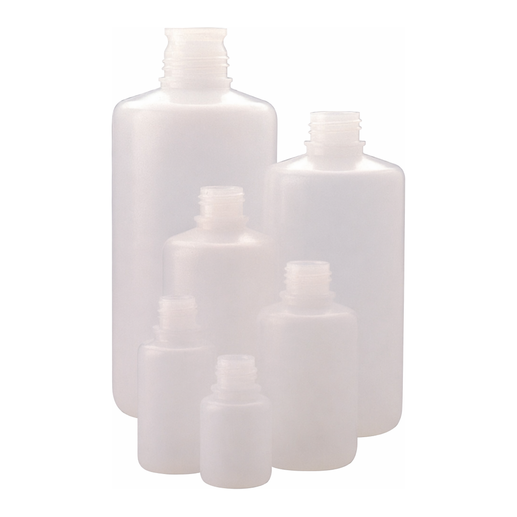Nalgene Boston Round HDPE Bottles without Closure: Bulk Pack