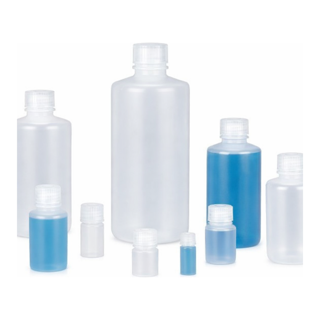 Nalgene Narrow-Mouth PPCO Bottles with Closure: 고압 멸균 가능(autoclavable)