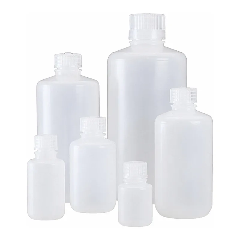 Nalgene Narrow-Mouth Natural HDPE Packaging Bottles with Closure: Bulk Pack