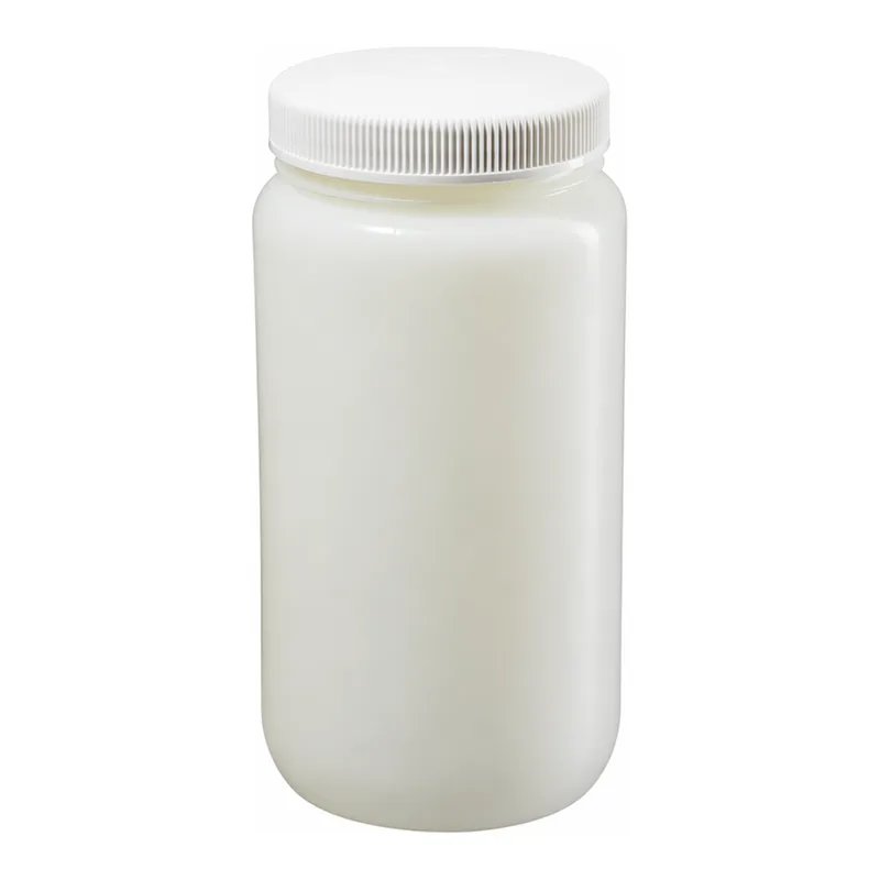Nalgene Large Wide-Mouth Fluorinated HDPE Bottle with Closure