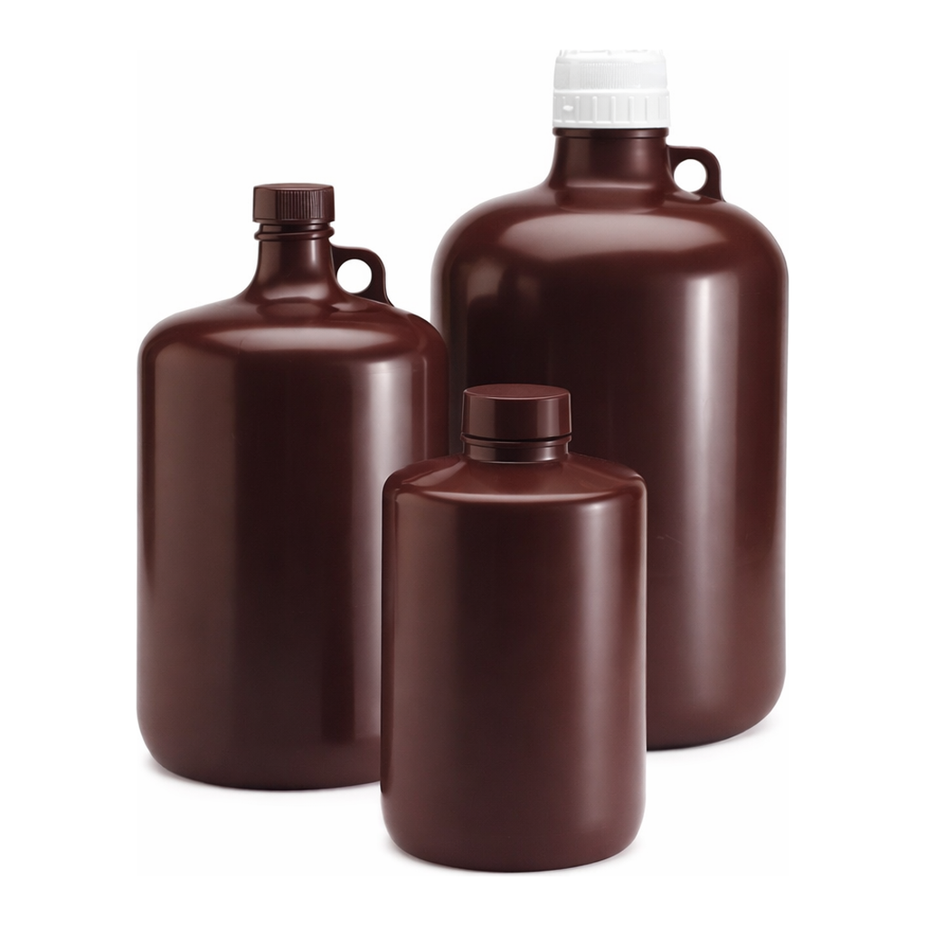 Nalgene Large Narrow-Mouth Amber Bottles