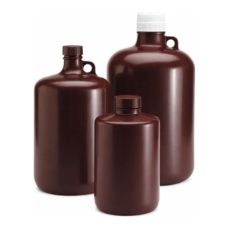 Nalgene Large Narrow-Mouth Amber Bottles